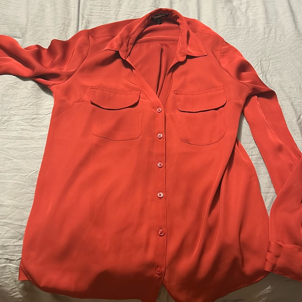 Express Red dress shirt. Size small